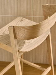 MADE.COM Natural Ash Aster Bar Stool - Image 2 of 5