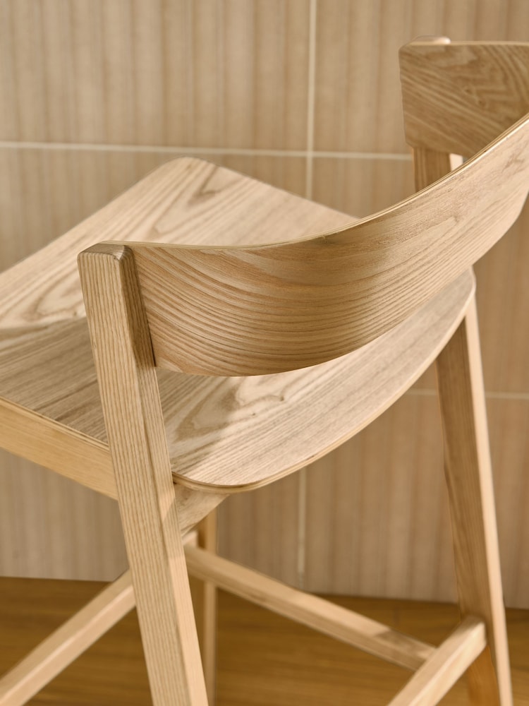 MADE.COM Natural Ash Aster Bar Stool - Image 2 of 5