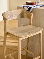 MADE.COM Natural Ash Aster Bar Stool - Image 3 of 5