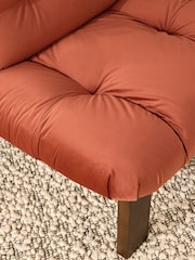 MADE.COM Brick Red Velvet Fran Accent Chair - Image 2 of 5