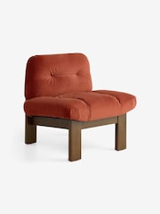 MADE.COM Brick Red Velvet Fran Accent Chair - Image 4 of 5
