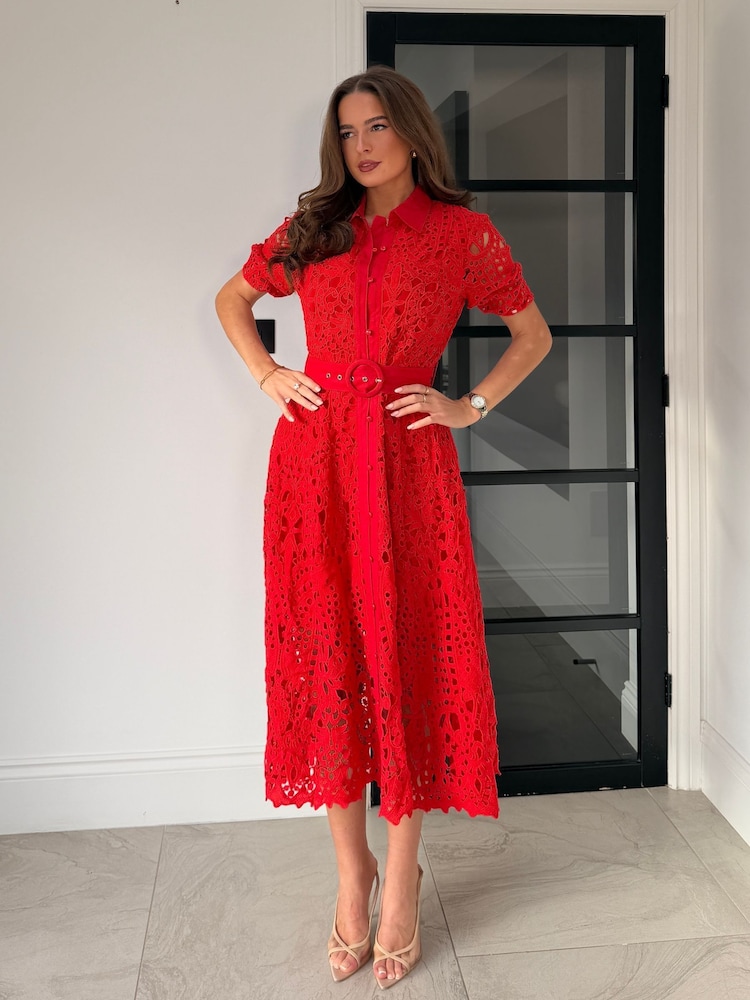 Girl In Mind Meadow Short Sleeve Midi Dress - תמונה 1 מתוך 6