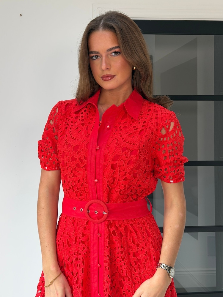 Girl In Mind Meadow Short Sleeve Midi Dress - תמונה 6 מתוך 6