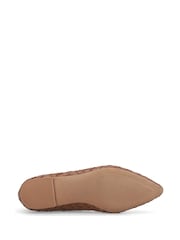 Hush Puppies Brown Darla Woven Ballerina - Image 6 of 6