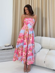 Girl In Mind Danni Stroppeløs Bandeau Midi-kjole - Bilde 1 av 4