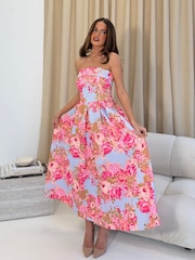 Girl In Mind Danni Stroppeløs Bandeau Midi-kjole - Bilde 2 av 4