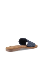 Hush Puppies Blue Hetty Slide Wide Fit Sandals - Image 4 of 5
