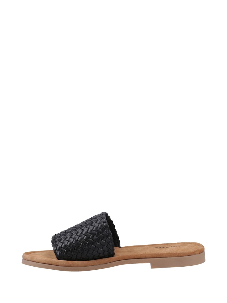 Hush Puppies Black Hetty Slide Wide Fit Sandals - Image 2 of 5 Hush Puppies Black Hetty Slide Wide Fit Sandals - Image 2 of 5