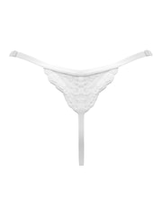Pour Moi White G-String Fleur Knickers - Image 4 of 4