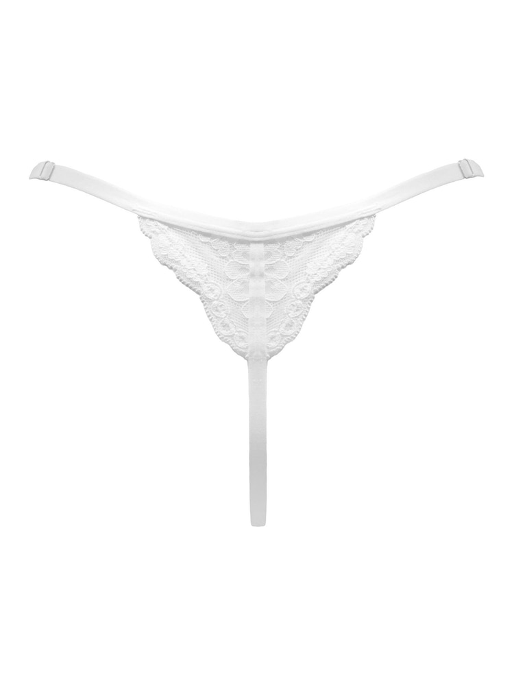 Pour Moi White G-String Fleur Knickers - Image 4 of 4