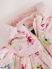 Baker by Ted Baker Shower Resistant Bow Printed Bubble Padded Coat - Image 11 of 12