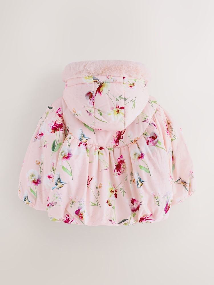 Baker by Ted Baker Shower Resistant Bow Printed Bubble Padded Coat - Image 2 of 5