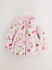 Baker by Ted Baker Shower Resistant Bow Printed Bubble Padded Coat - Image 8 of 12
