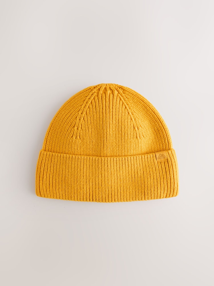 Ochre Yellow Knitted Beanie Hat (1-16yrs) - Image 1 of 3