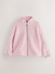 Baker by Ted Baker Pink 3 In 1 Borg Quilted Gilet Coat - Image 11 of 16