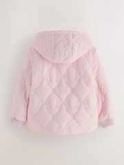 Baker by Ted Baker Pink 3 In 1 Borg Quilted Gilet Coat - Image 12 of 16