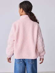 Baker by Ted Baker Pink 3 In 1 Borg Quilted Gilet Coat - Image 5 of 16