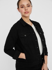 VERO MODA Black Curve Slim Fit Denim Jacket - Image 3 of 5