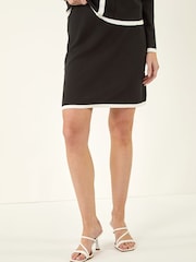 Roman Black Tipped Knitted Pencil Skirt - Image 1 of 5