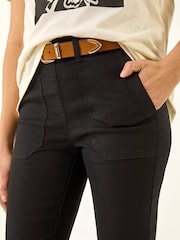 Roman Black Utility Stretch Denim Trousers - Image 6 of 6