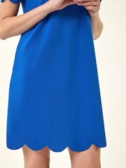 Roman Blue Scallop T-Shirt Stretch Dress - Image 6 of 6