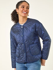 Roman Blue Two Tone Crew Neck Jacket - Image 4 of 5