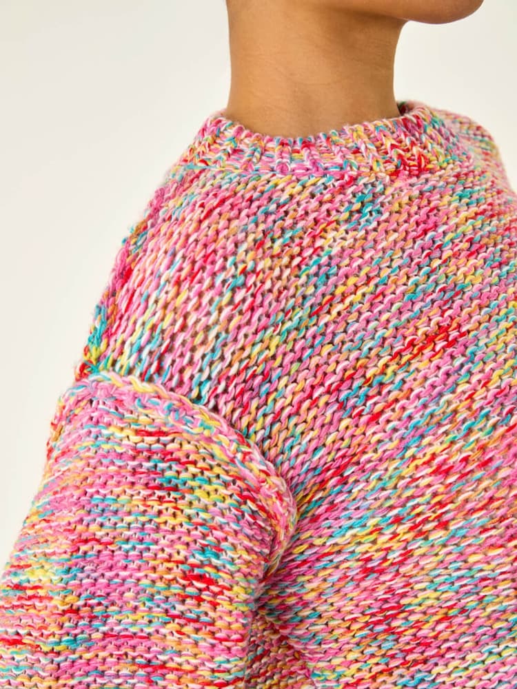 Roman Textured Space Dye Strickpullover - Bild 6 von 6