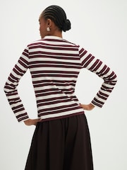 River Island Red Long Sleeve Stripe Top - Image 4 of 4