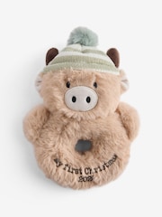 Natural Baby's First Christmas Soft Hamish the Highland Cow Rattle - Image 3 of 3