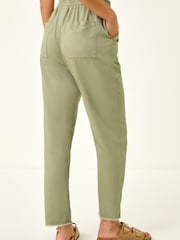 أخضر - بنطلون بخصر قابل للتمدد من Roman - Image 3 of 5