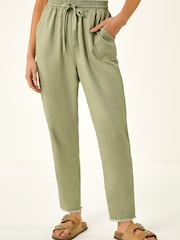 أخضر - بنطلون بخصر قابل للتمدد من Roman - Image 4 of 5