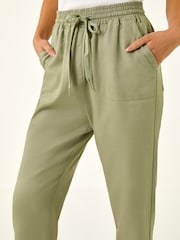 أخضر - بنطلون بخصر قابل للتمدد من Roman - Image 5 of 5