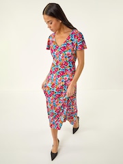 Roman – Midikleid mit floralem Print, Knopfleiste und Tasche, Petite - Bild 1 von 5