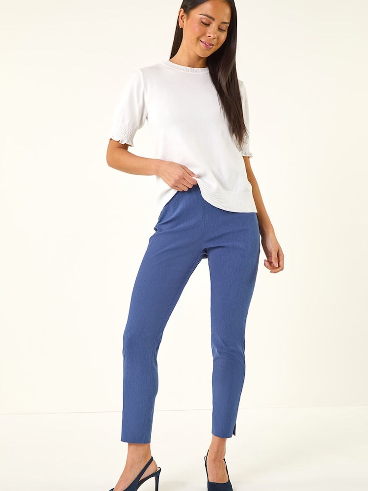 Roman Blue Petite Bengaline Stretch Trousers - Image 2 of 5