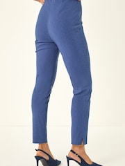 Roman Blue Petite Bengaline Stretch Trousers - Image 3 of 5