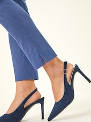 Roman Blue Petite Bengaline Stretch Trousers - Image 5 of 5