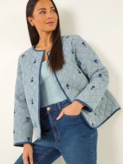 Roman Blue Petite Quilted Padded Jacket - Image 1 of 5