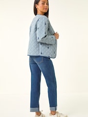 Roman Blue Petite Quilted Padded Jacket - Image 3 of 5