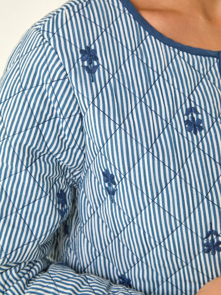 Roman Blue Petite Quilted Padded Jacket - Image 5 of 5