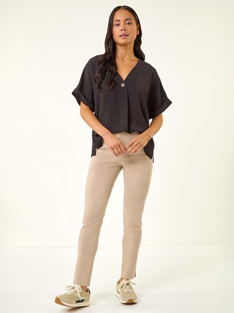 Roman Natural Petite Bengaline Stretch Trousers - Image 1 of 5
