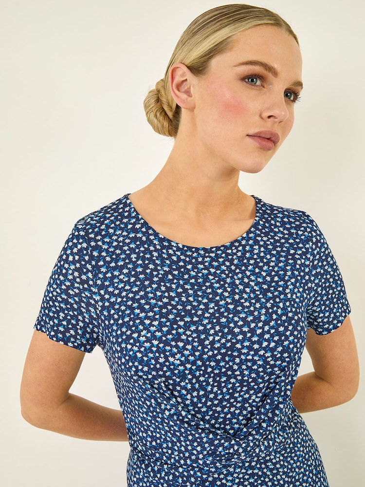 Roman Ελαστικό Φόρεμα Μικρά μεγέθη με στριφτό τελείωμα μπροστά - Εικόνα 1 από 5