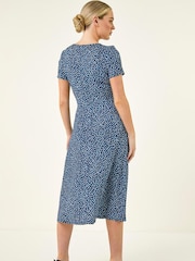 Roman Ελαστικό Φόρεμα Μικρά μεγέθη με στριφτό τελείωμα μπροστά - Εικόνα 3 από 5