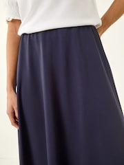 Roman Blue Petite Ponte Stretch Midi Skirt - Image 5 of 5