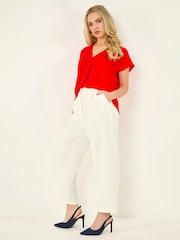 Roman White Petite Ankle Grazer Smart Stretch Trousers - Image 1 of 5