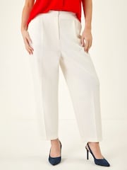 Roman White Petite Ankle Grazer Smart Stretch Trousers - Image 4 of 5