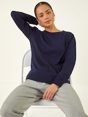 Roman Blue Petite Classic Crew Neck Jumper - Image 1 of 5