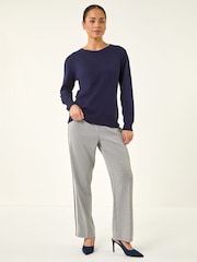 Roman Blue Petite Classic Crew Neck Jumper - Image 2 of 5