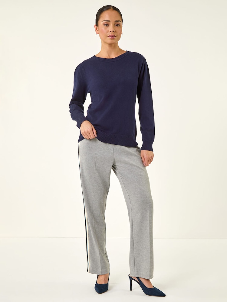 Roman Blue Petite Classic Crew Neck Jumper - Image 2 of 5