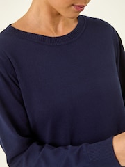 Roman Blue Petite Classic Crew Neck Jumper - Image 5 of 5