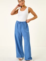 Roman Blue Petite Pull On Woven Trousers - Image 2 of 5